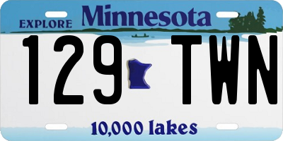 MN license plate 129TWN