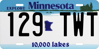 MN license plate 129TWT