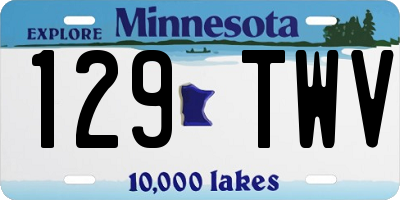MN license plate 129TWV