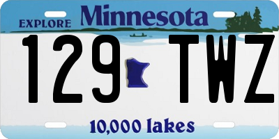 MN license plate 129TWZ
