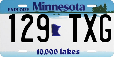 MN license plate 129TXG
