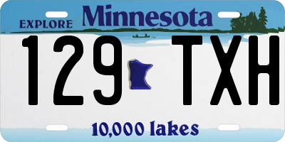 MN license plate 129TXH