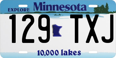 MN license plate 129TXJ