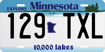 MN license plate 129TXL