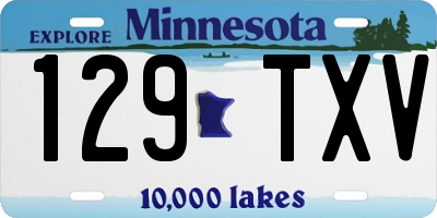 MN license plate 129TXV