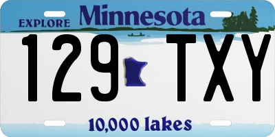 MN license plate 129TXY