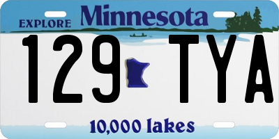 MN license plate 129TYA