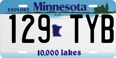 MN license plate 129TYB