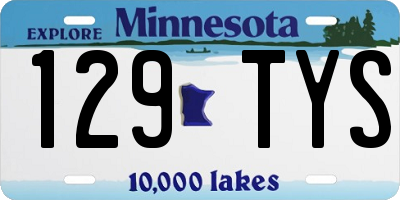 MN license plate 129TYS