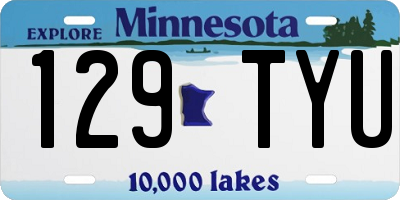 MN license plate 129TYU