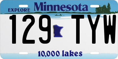 MN license plate 129TYW