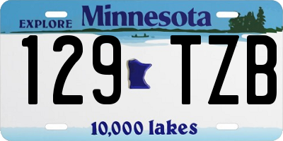 MN license plate 129TZB