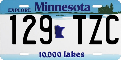 MN license plate 129TZC