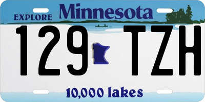 MN license plate 129TZH