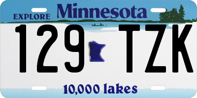 MN license plate 129TZK
