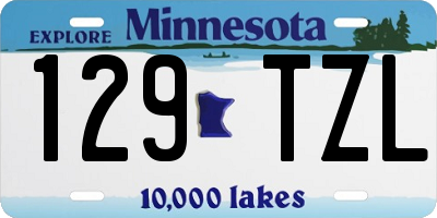 MN license plate 129TZL