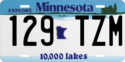 MN license plate 129TZM