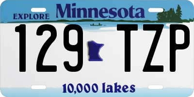 MN license plate 129TZP