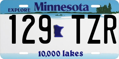 MN license plate 129TZR