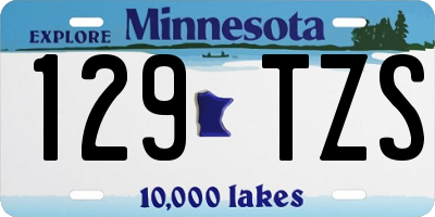 MN license plate 129TZS