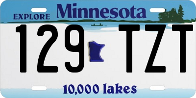 MN license plate 129TZT