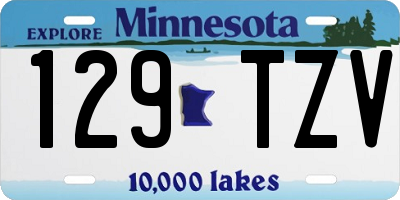 MN license plate 129TZV