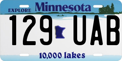 MN license plate 129UAB