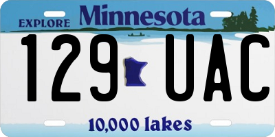 MN license plate 129UAC