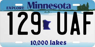 MN license plate 129UAF