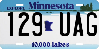 MN license plate 129UAG