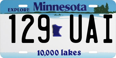 MN license plate 129UAI