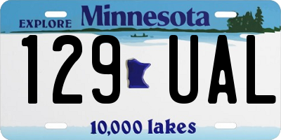 MN license plate 129UAL