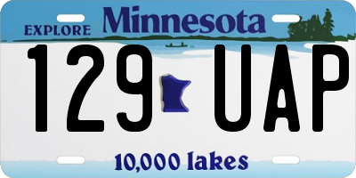 MN license plate 129UAP