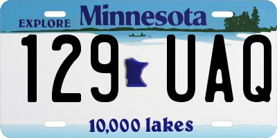 MN license plate 129UAQ