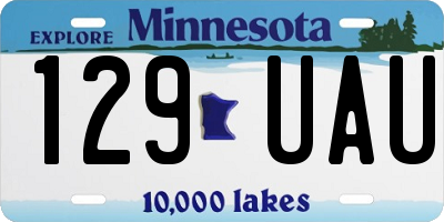 MN license plate 129UAU