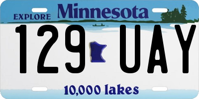 MN license plate 129UAY