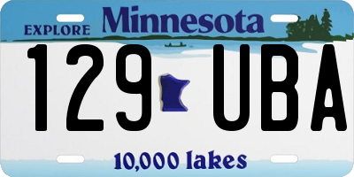 MN license plate 129UBA