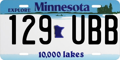 MN license plate 129UBB