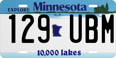MN license plate 129UBM