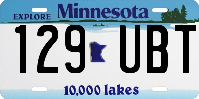 MN license plate 129UBT
