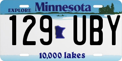 MN license plate 129UBY