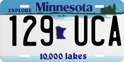 MN license plate 129UCA