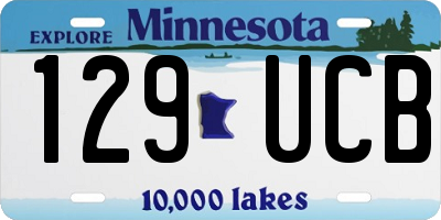 MN license plate 129UCB