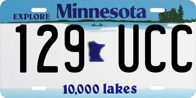 MN license plate 129UCC