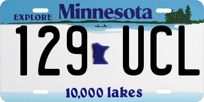 MN license plate 129UCL