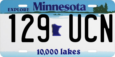 MN license plate 129UCN