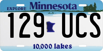 MN license plate 129UCS