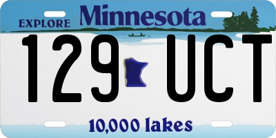 MN license plate 129UCT