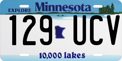 MN license plate 129UCV