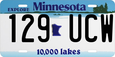 MN license plate 129UCW